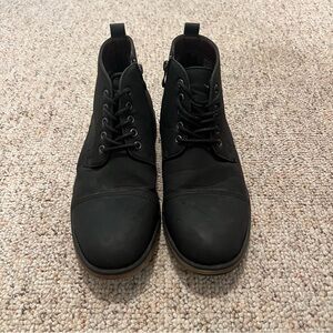 PERRY ELLIS AMERICA Men's Black MANNING Designer Boots Size 8